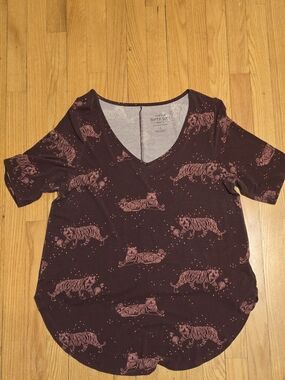 torrid Plum Tank with Pink Tiger Motif